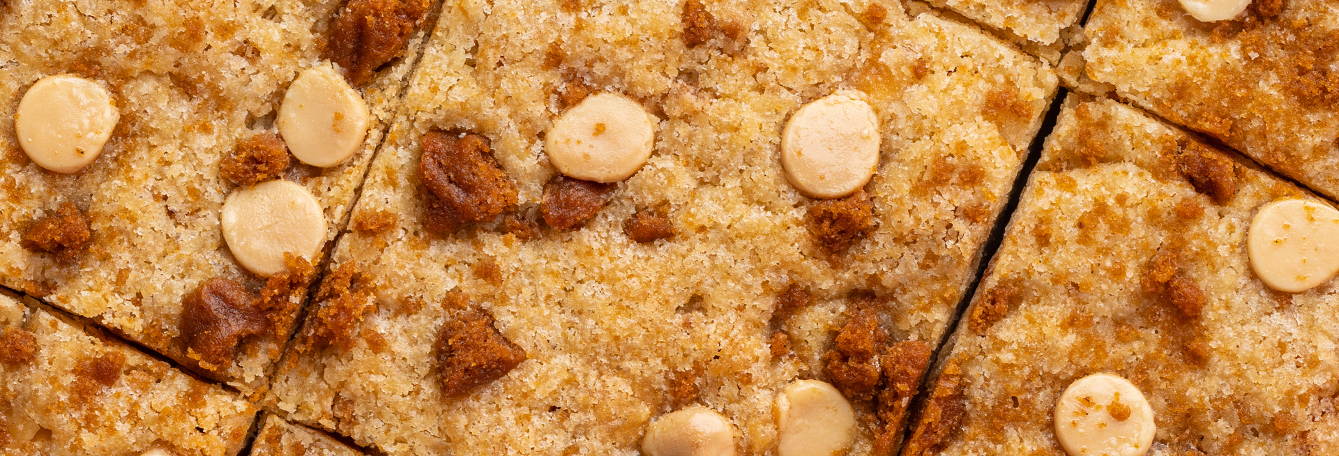 Caramel Biscuit Blondie squares